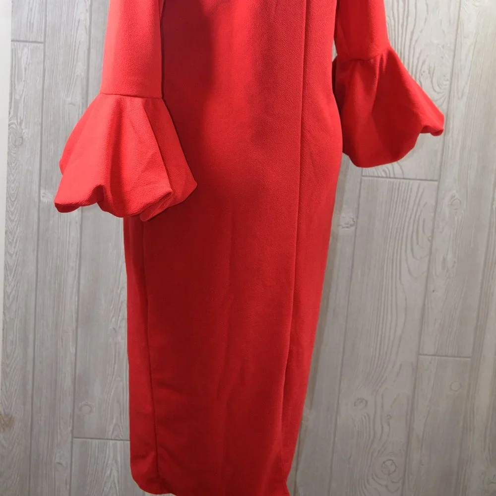 NWT Ella Samani Stretch Red Dress Designer PLUS SIZE 2X 3X - Picture 10 of 13